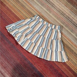 Altar'd State Multicolor Striped A-Line Skirt